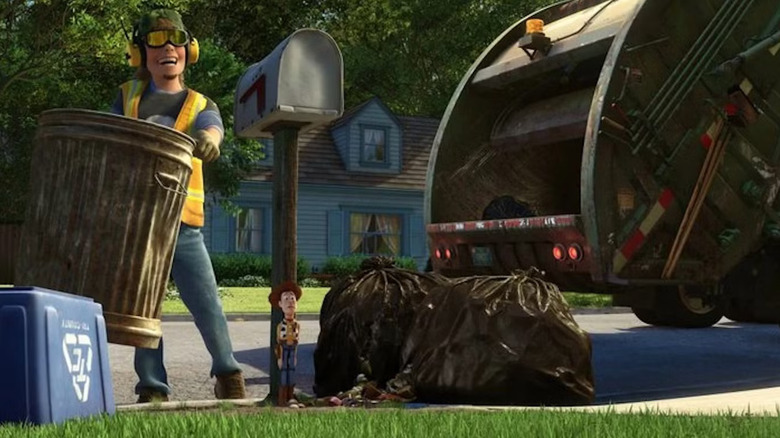 Sid as a garbage man in Toy Story 3