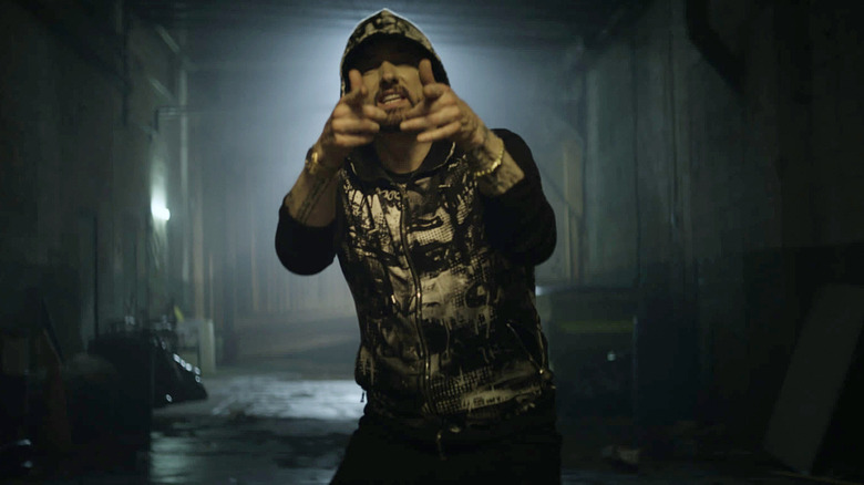 Eminem prances around in the Venom music video