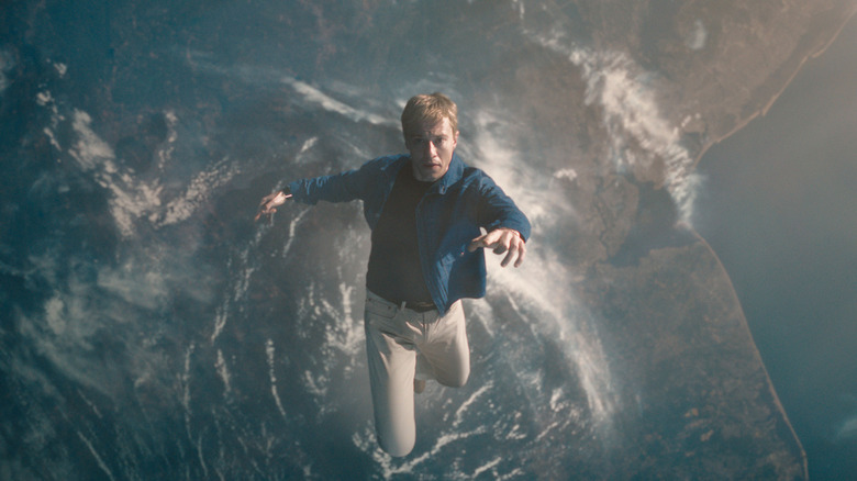 Johnny Storm falling through space in The Fantastic Four: First Steps