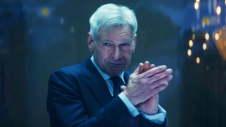 President Ross smiles and rubs his hands together in Captain America: Brave New World