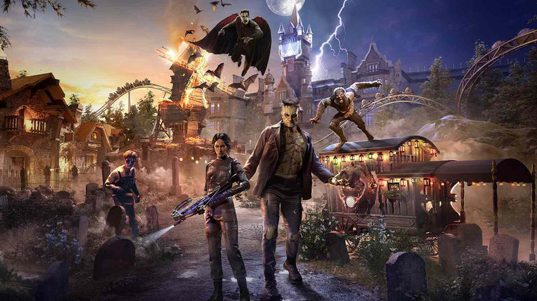 An official image of the Universal Monsters in the Dark Universe park