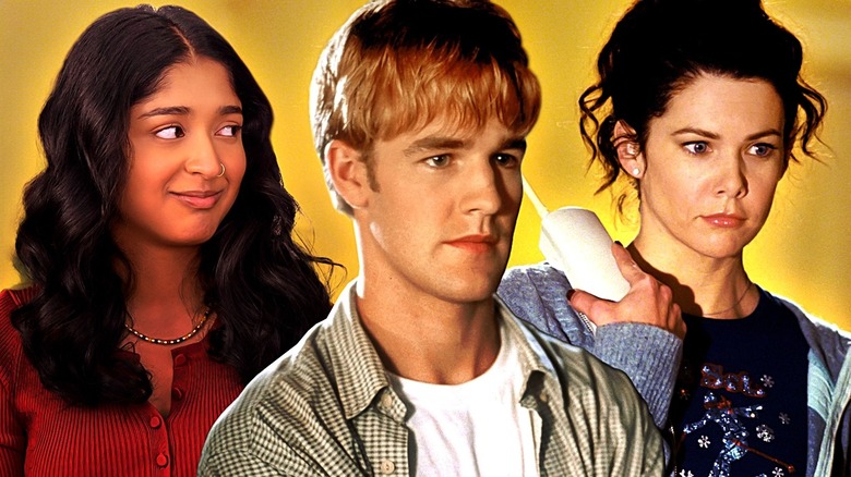 James Van Der Beek in Dawson's Creek, Maitreyi Ramakrishnan in Never Have I Ever, Lauren Graham in Gilmore Girls