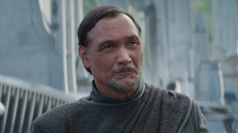 Jimmy Smits as Bail Organa, with a tight-lipped expression on his face