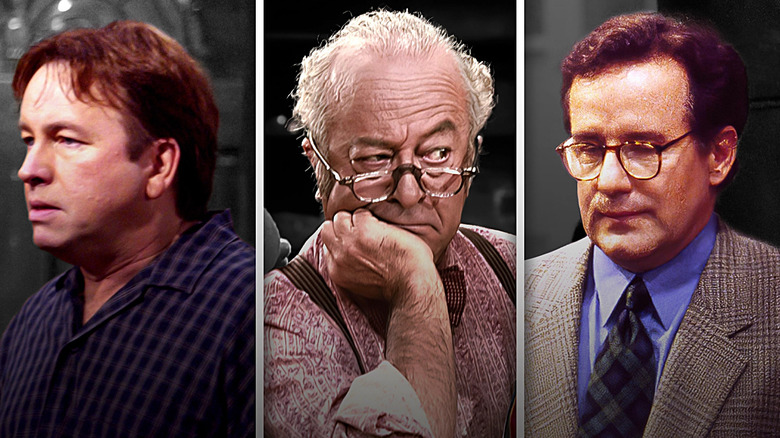 John Ritter as  Paul Hennessy in 8 Simple Rules, Will Lee as Mr. Hooper on Sesame Street, and Phil Hartman as Bill McNeal in NewsRadio