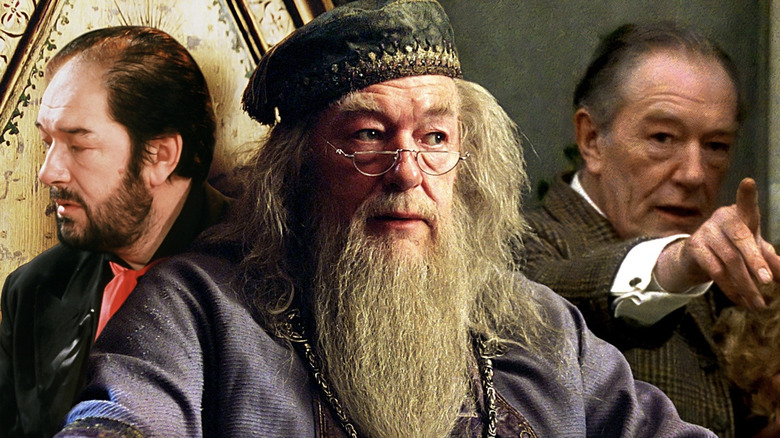 Michael Gambon as Albert Spica in The Cook, the Thief, His Wife & Her Lover, as Albus Dumbledore in Harry Potter, and as Sir William McCordle in Gosford Park