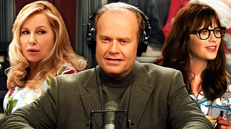 Jennifer Coolidge from The White Lotus, Kelsey Grammer from Frasier, and Zooey Deschanel from New Girl