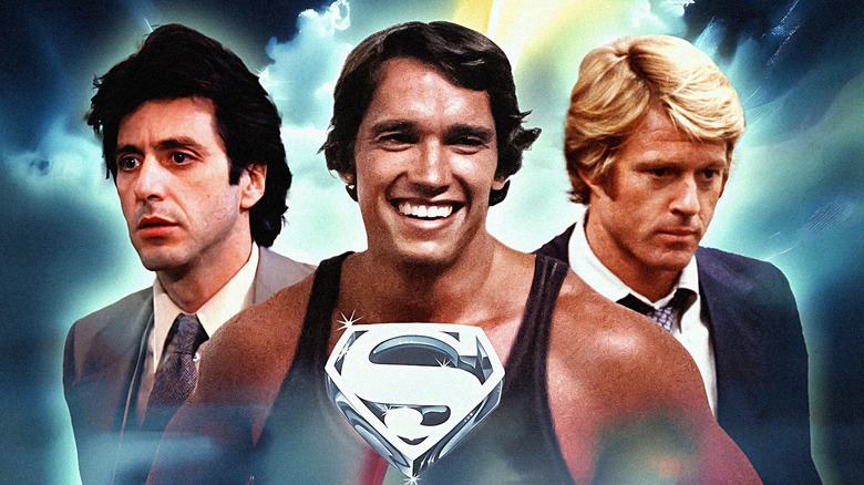 Arnold Schwarzenegger in Pumping Iron (Cinegate); Arthur Kirkland (Al Pacino) in And Justice for All; Bob Woodward(Robert Redford) in All the President's Men