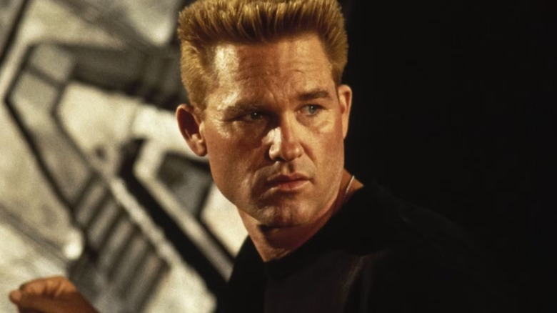 Jack O' Neil (Kurt Russell) looks torn while completing his mission in Stargate