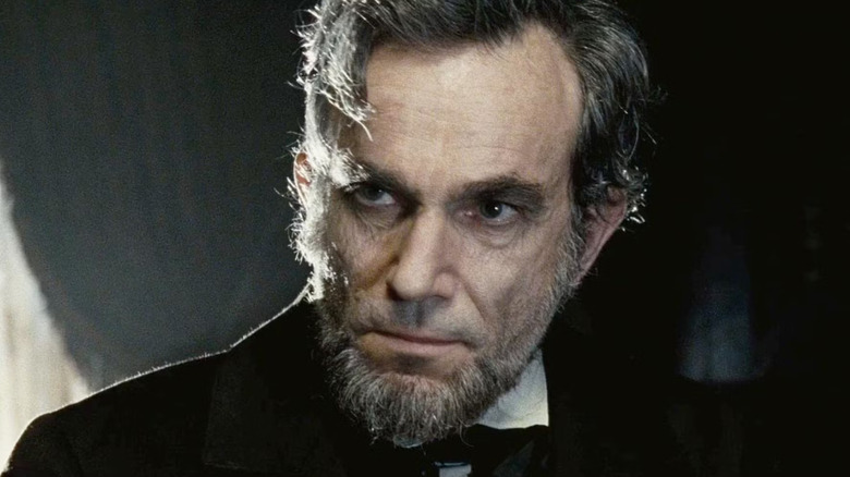 Lincoln (Daniel Day-Lewis) looking intense in Lincoln
