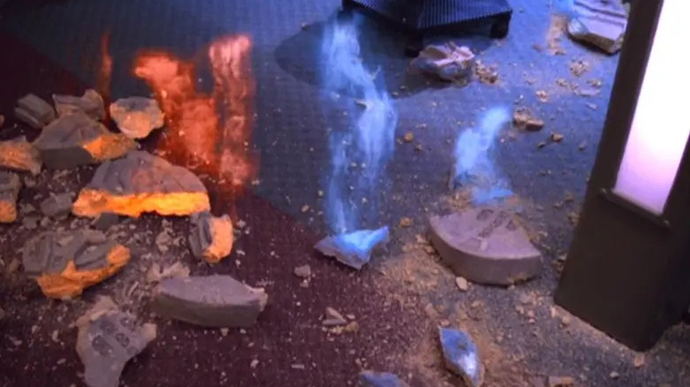 Pah Wraiths and Prophets, noncorporeally leaking out of broken stones on Star Trek: Deep Space Nine
