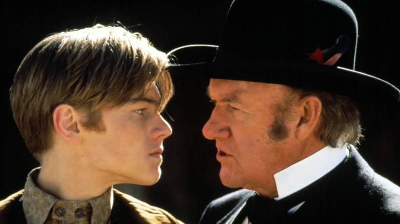 Leonardo DiCaprio face-to-face with Gene Hackman in The Quick and the Dead