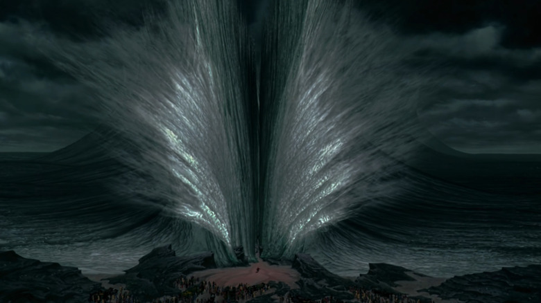 Moses parts the seas in The Prince of Egypt