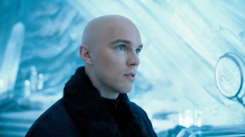 Nicholas Hoult as Lex Luthor standing in the Fortress of Solitude in Superman