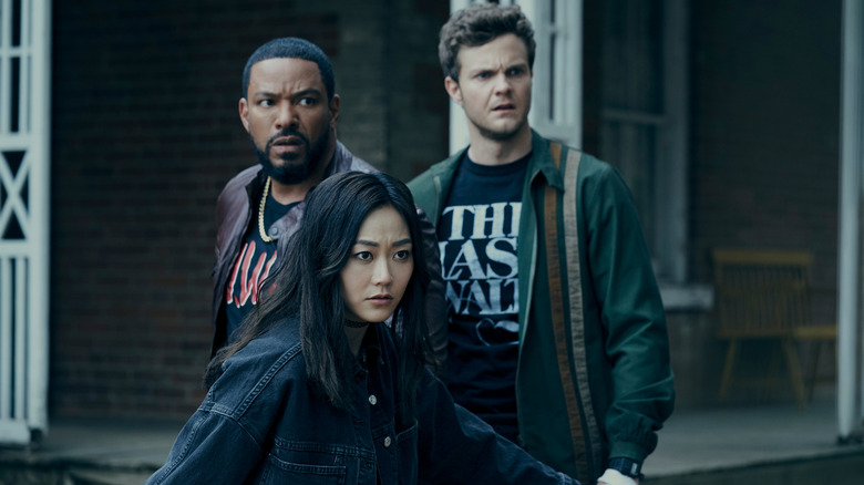 Karen Fukuhara as Kimiko, Laz Alonso as Mother's Milk, and Jack Quaid as Hughie on The Boys