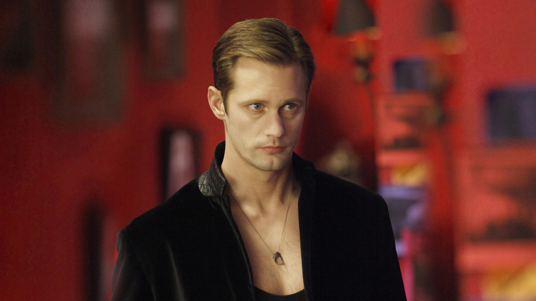 Alexander Skarsgård as Eric Northman, scowling on True Blood