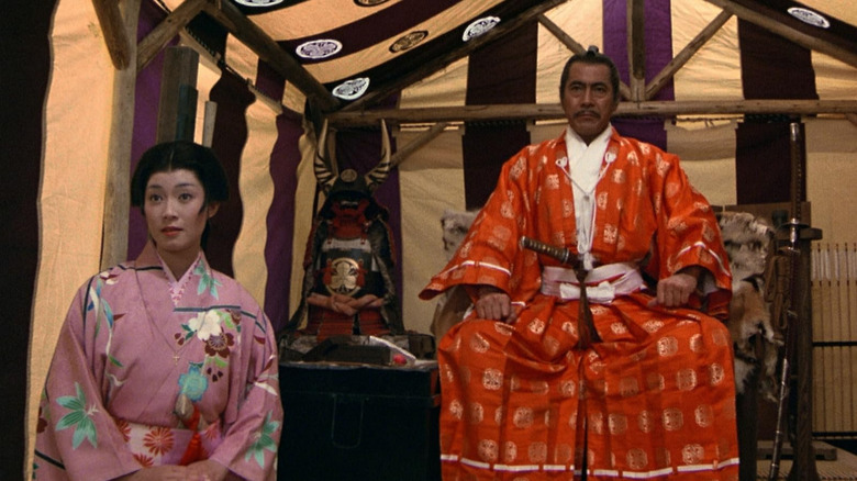 Shogun (1980), Mariko and Toranaga sitting at event. Mariko's serving as Toranaga's translator