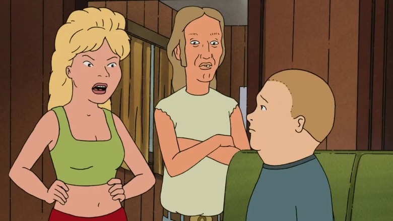 Lucky and Luanne giving Bobby a telling off in King of the Hill