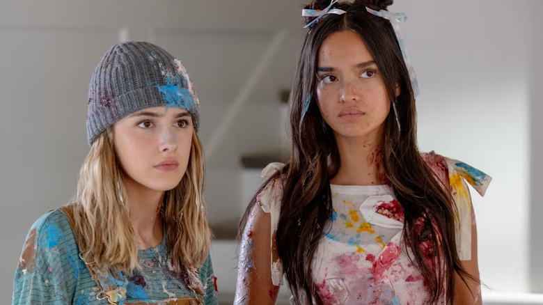 Harper Coleman (Julia Butters) and Lily Davies (Sophia Hammons) are totally busted after a food fight in Freakier Friday