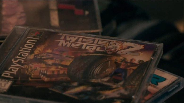 A shot of the PlayStation game Twisted Metal in, well, Twisted Metal